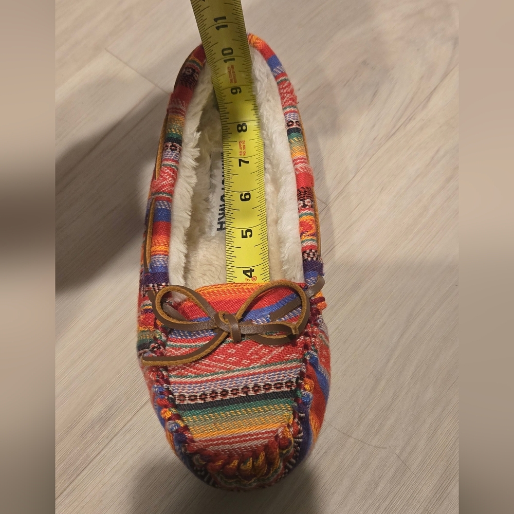Minnetonka Women's Colorful Striped Moccasins - Picture 6 of 6